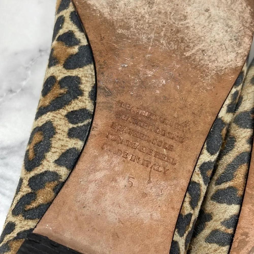 Garnet Hill Leopard Animal Print Flats 5